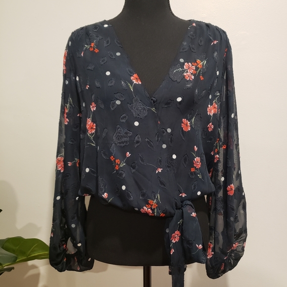 ASTR The Label Floral Side Tie Bodysuit - Picture 2 of 14